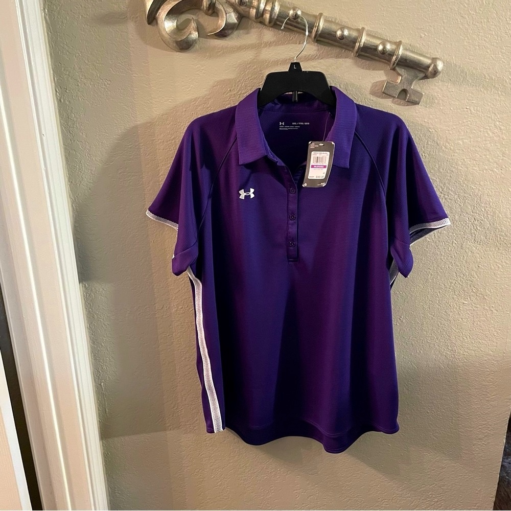 Under Armour Women's Rival Polo (Purple, XXL)
